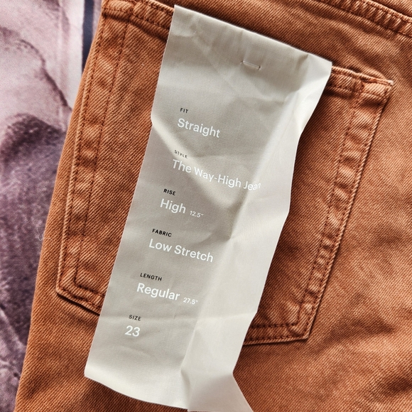 NWT Everlane "The Way-High" Rise Straight Jean Burnt Orange | Women's Size 23 - Picture 10 of 14